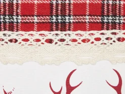 Dekokissen Rentier-Motiv Rot 45 X 45 Cm 2Er Set Robbie