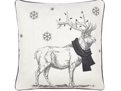 Dekokissen Rentier-Motiv Weis / Schwarz 45 X 45 Cm 2Er Set Sven