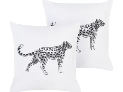 Dekokissen Samt Weis Tiermotiv 45 X 45 Cm 2Er Set Marula