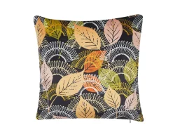 Dekokissen Samtstoff Blattermotiv Bunt 45 X 45 Cm 2Er Set Lagurus