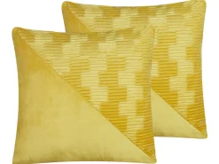 Dekokissen Samtstoff Gelb 45 X 45 Cm 2Er Set Origanum