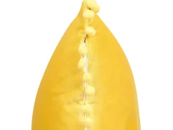 Dekokissen Samtstoff Gelb Mini-Pompons 45 X 45 Cm 2Er Set Aerangis