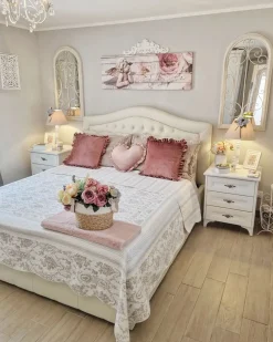 Dekokissen Samtstoff Rosa Mit Ruschen 42 X 42 Cm 2Er Set Kalanchoe