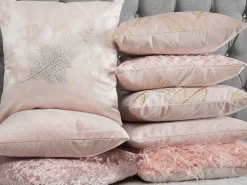 Dekokissen Samtstoff Rosa 45 X 45 Cm 2Er Set Hosta