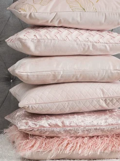 Dekokissen Samtstoff Rosa 45 X 45 Cm 2Er Set Hosta