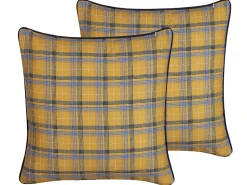 Dekokissen Schottenkaro Mehrfarbig 45 X 45 Cm 2Er Set Dicentra