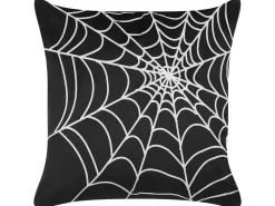 Dekokissen Spinnennetz-Muster Samtstoff Schwarz / Weis 45 X 45 Cm 2Er Set Lycoris