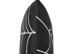 Dekokissen Spinnennetz-Muster Samtstoff Schwarz / Weis 45 X 45 Cm 2Er Set Lycoris