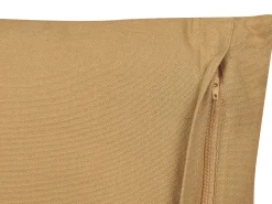 Dekokissen Streifenmuster Baumwolle Sandbeige / Weis 45 X 45 Cm Salix