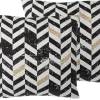 Dekokissen Streifenmuster Baumwolle Schwarz-Gold 45 X 45 Cm 2Er Set Helconia