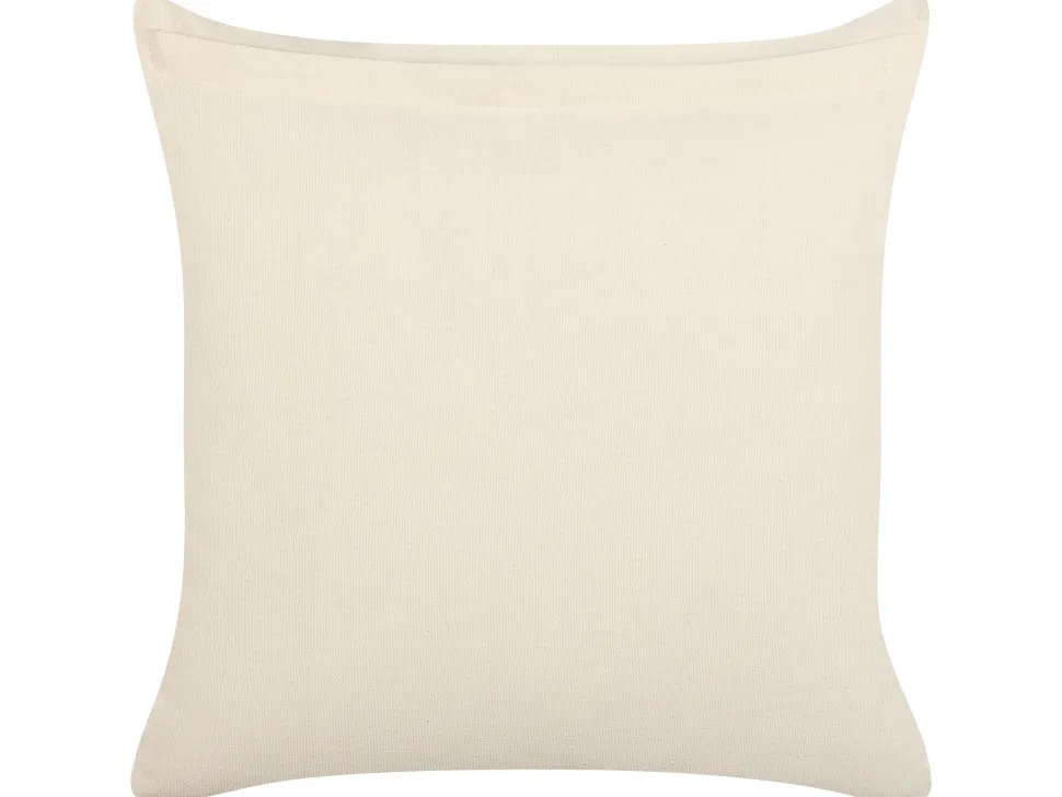 Dekokissen Streifenmuster Baumwolle Hellbeige / Schwarz 45 X 45 Cm Abies