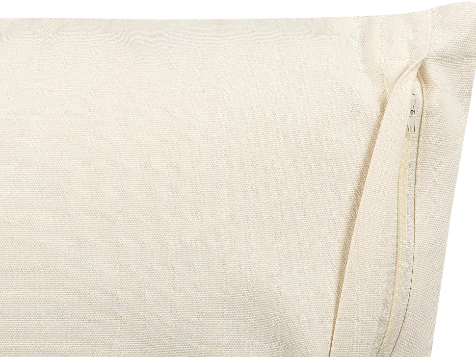 Dekokissen Streifenmuster Baumwolle Hellbeige / Schwarz 45 X 45 Cm Abies