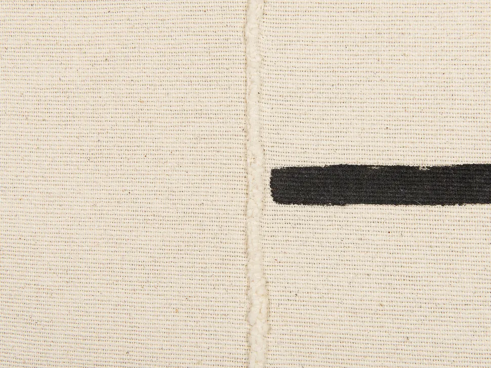 Dekokissen Streifenmuster Baumwolle Hellbeige / Schwarz 45 X 45 Cm Abies