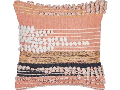 Dekokissen Streifenmuster Baumwolle Orange 45 X 45 Cm 2Er Set Deutzia