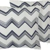 Dekokissen Zickzack Muster Baumwolle Weis/Blau 45 X 45 Cm 2Er Set Nerine