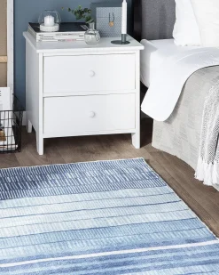 Dekokissen Zickzack Muster Baumwolle Weis/Blau 45 X 45 Cm 2Er Set Nerine