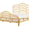 Doppelbett Rattan Hellbraun Lattenrost 180 X 200 Cm Domeyrot