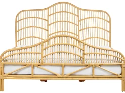 Doppelbett Rattan Hellbraun Lattenrost 180 X 200 Cm Domeyrot