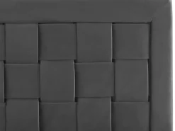 Doppelbett Samtstoff Schwarz Lattenrost 180 X 200 Cm Limoux