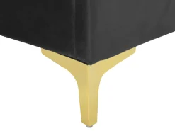 Doppelbett Samtstoff Schwarz Lattenrost 180 X 200 Cm Limoux