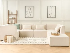 Ecksessel Cord Hellbeige Lemvig