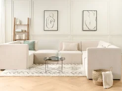 Ecksessel Cord Hellbeige Lemvig