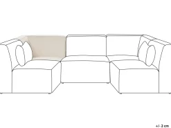 Ecksessel Cord Hellbeige Lemvig