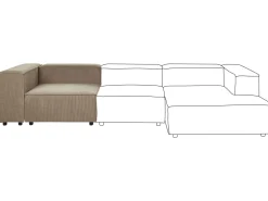 Ecksessel Cord Hellbraun Aprica