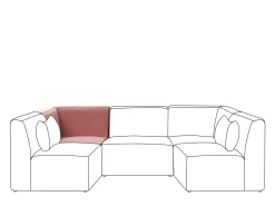 Ecksessel Cord Rosa Lemvig