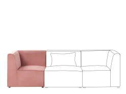 Ecksessel Cord Rosa Lemvig
