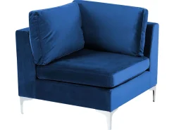 Ecksessel Samtstoff Marineblau Mit Metallbeinen Evja