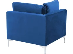 Ecksessel Samtstoff Marineblau Mit Metallbeinen Evja