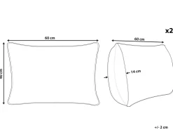2Er Set Dekokissen 40 X 60 Cm Mehrfarbig Ardisia