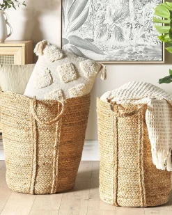 2Er Set Jute Korbe Natur Ornach