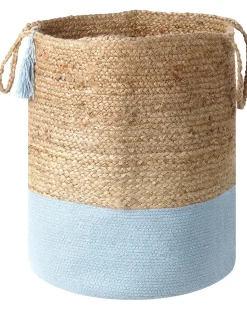 2Er Set Jute Korbe Weis/Blau Gajar