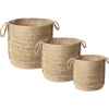 3Er Set Jutekorben Natur Wadh