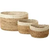 3Er Set Korbe Aus Jute Natur Und Beige Tajori