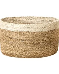 3Er Set Korbe Aus Jute Natur Und Beige Tajori