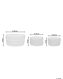 3Er Set Korbe Aus Jute Natur Und Beige Tajori