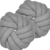 2Er-Set Boucle Knoten Kissen Grau 31 X 31 Cm Akola