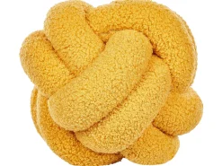 2Er-Set Boucle Knoten Kissen Gelb 19 X 19 Cm Malni