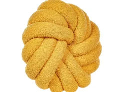 2Er-Set Boucle Knoten Kissen Gelb 31 X 31 Cm Akola