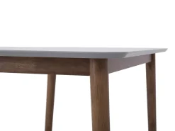 Essgruppe Holz Weis-Braun 4-Sitzer 118 X 77 Cm Modesto