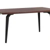 Esstisch Dunkler Holzfarbton / Schwarz 160 X 90 Cm Amares