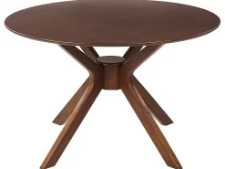 Esstisch Dunkler Holzfarbton 120 Cm Tymis