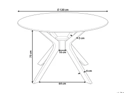 Esstisch Dunkler Holzfarbton 120 Cm Tymis
