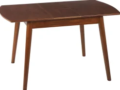 Esstisch Dunkler Holzfarbton 100/130 X 80 Cm Ausziehbar Toms