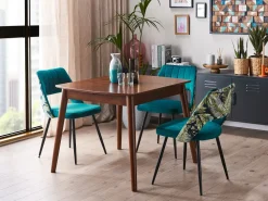 Esstisch Dunkler Holzfarbton 100/130 X 80 Cm Ausziehbar Toms