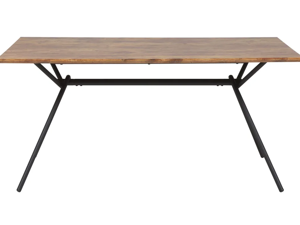 Esstisch Dunkler Holzfarbton / Schwarz 160 X 90 Cm Amsterdam