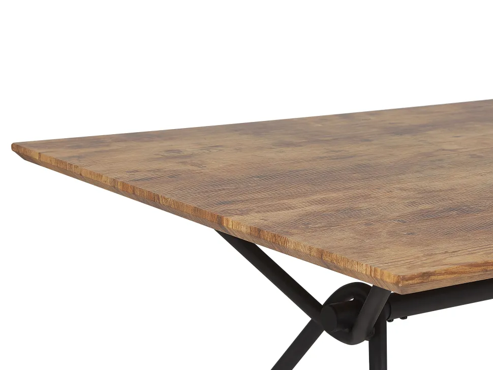 Esstisch Dunkler Holzfarbton / Schwarz 160 X 90 Cm Amsterdam